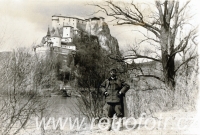 Voják před Oravským hradem